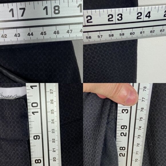 Reitmans Black Dress Pants Textured‎ Size 16 High Rise Pockets Business Casual - Picture 8 of 11